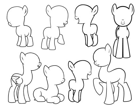 my little pony drawing base